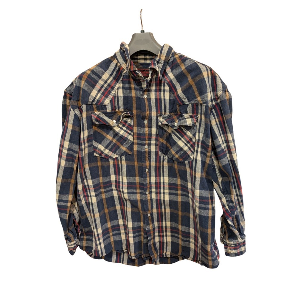 Five Brother Mens  Button  Long Sleeve‎ Heavy Weight  Flannel Plaid 2XL/XL